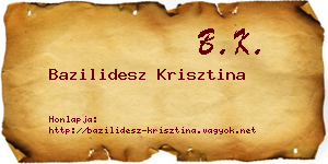 Bazilidesz Krisztina névjegykártya